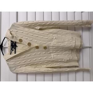 Tommy Hilfiger cable knit hooded sweater size Medium